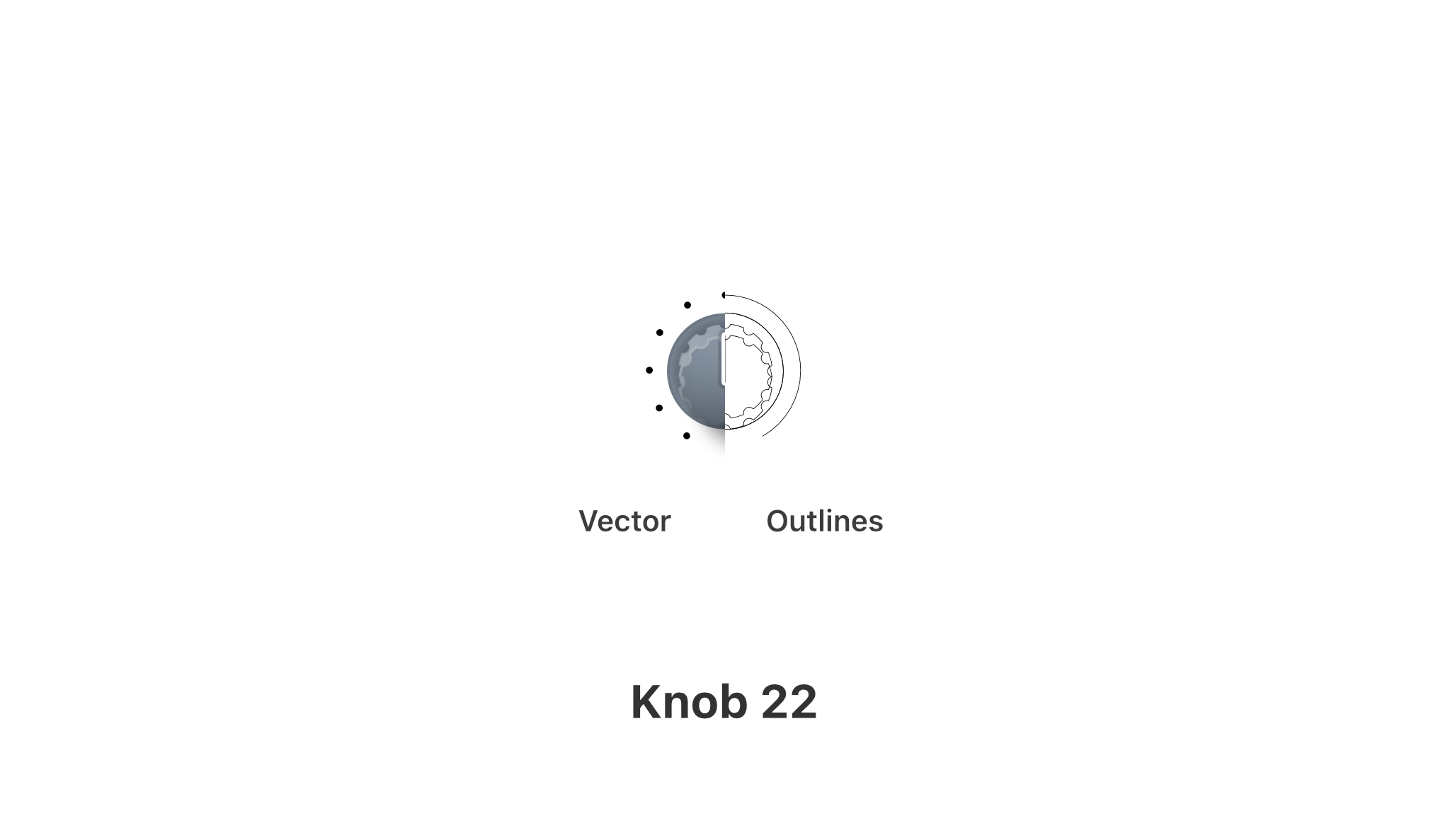 Knob 22 Dissection – Analog Designs UI Styles Ⅰ, Alfred R. Duarte 2022 & 2025 Knob 22 Vector & Outlines Dissection – Analog Designs UI Styles Ⅰ, 2022 & 2025