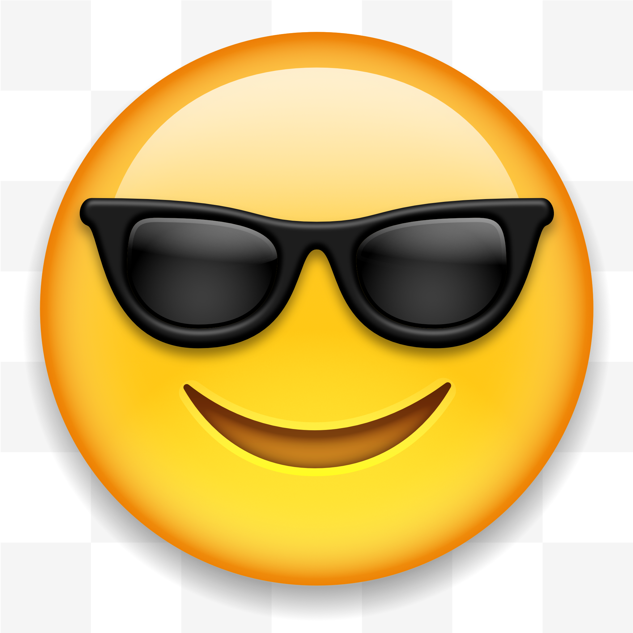 Smiling Face with Sunglasses Emoji Close-up, Alfred R. Duarte 2022 Smiling Face with Sunglasses Emoji Close-up, 2022