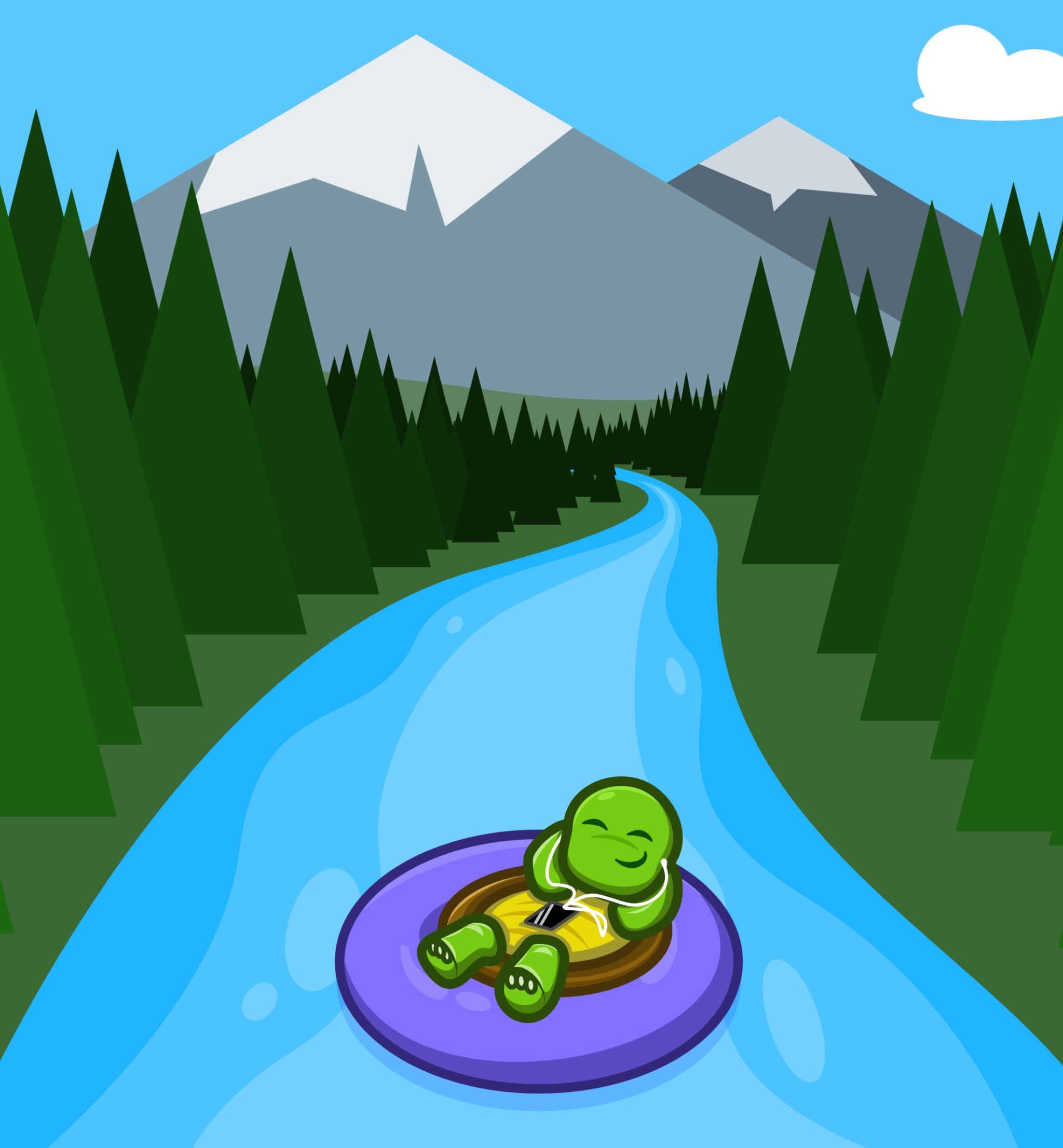 Turtle Cruising a Lazy River, Alfred R. Duarte 2022 Turtle Cruising a Lazy River Sample, 2022
